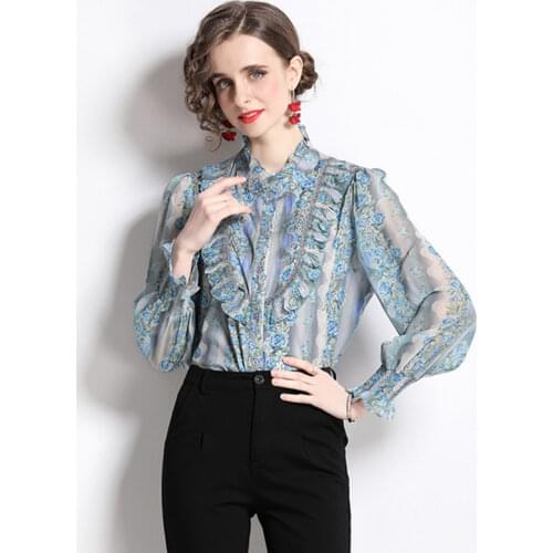 Dance&Gratify Stand-up Collar Blouses