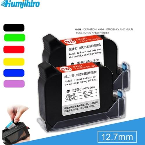 2790K IQ800 2588 Ink Cartridge Inkjet Printer Fast Dry Handheld Printer Quick-drying Solvent Ink Cartridge 12.7mm Inkjet Printer