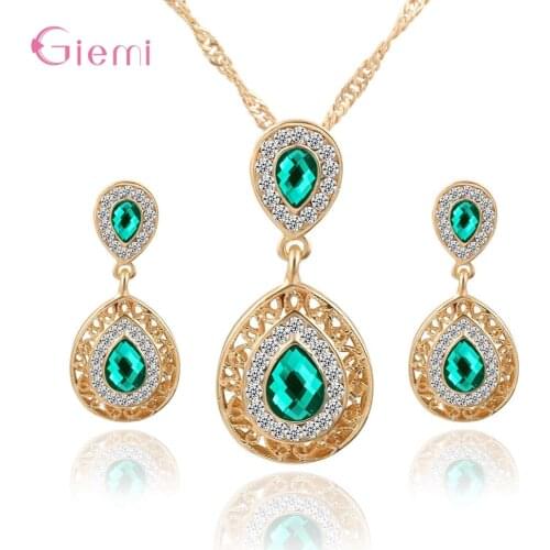Amazing Price Charm Necklace Earrings Sets Newest Fashion Genuine 925 Sterling Silver Jewelry Set Luxury Jewelry Set Gift