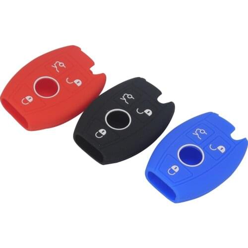 Kutery 10PCS Silicone Colorful Remote Car Key Case 3 BTN For Mercedes benz CLS CLA AMG GL R SLK A B C S Protection Replacement