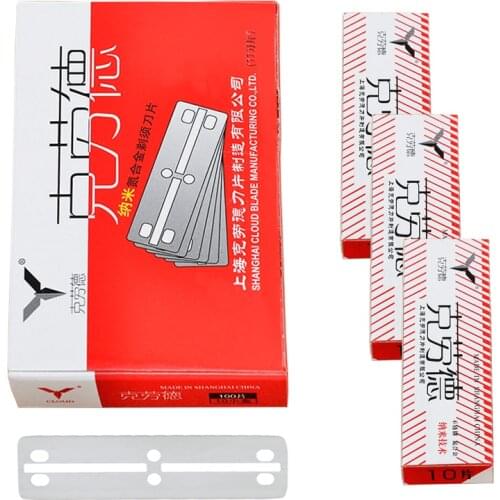 Cloud 100Pcs Stainless Steel Safety Shaving Razors Blades for Men High Quality Double Edge Knife Blades Easy to Use LZS0108