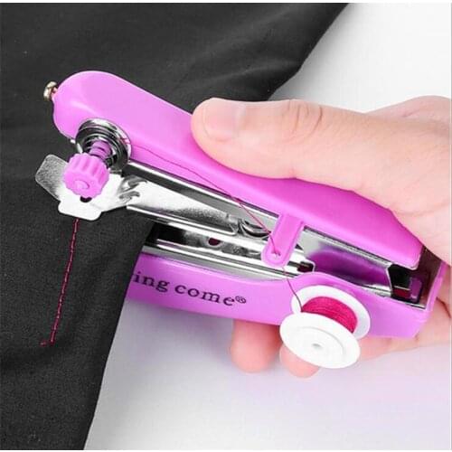 Mini Handheld Sewing Machine Manual Simple Operation Small Sewing Machine Home Travel Embroidery Manual Portable Mini Sewing