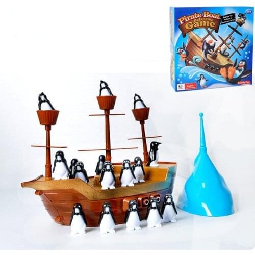 [ New ] Pirate boat game toy Balance the penguin pirate ship Educational toys family parent-child interaction toy baby gift