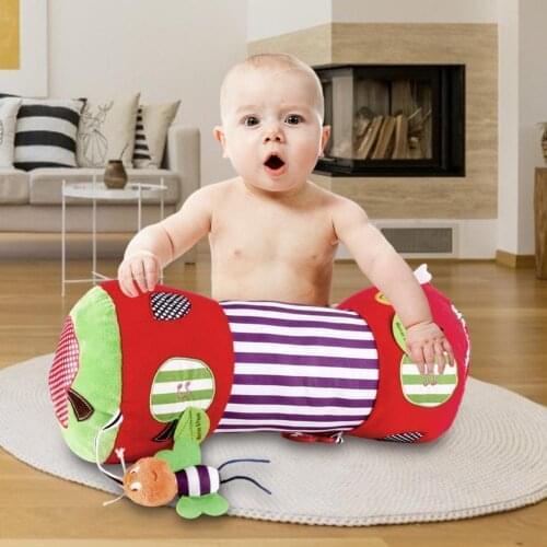 Newborn Baby Multifunction Crawling Roller Pillow Fitness Sport Soft Squishy Stuffed Plush Toys Infants Roller Music Teether Toy