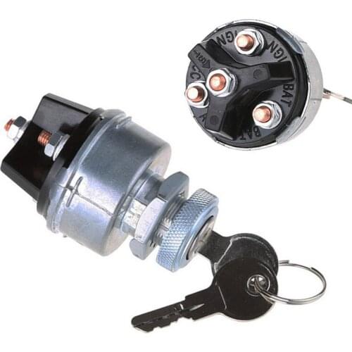 New Universal 12V Car Truck Tractor Ignition Switch Lock 2Key OFF ON Start