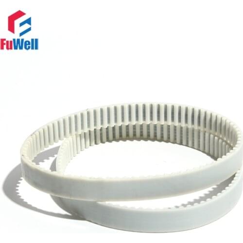 Polyurethane HTD5M Timing Belt 15/20/25/30mm Width White PU Transmission Pulley Belt 545/550/560/570/580/595mm Synchronous Belt