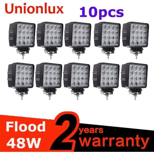 10pcs 4inch 48W LED Work Light Lamp Car 4x4 ATV LED Diving Working Lights Truck 12V Driving Fog Spotlights Tractor Offroad