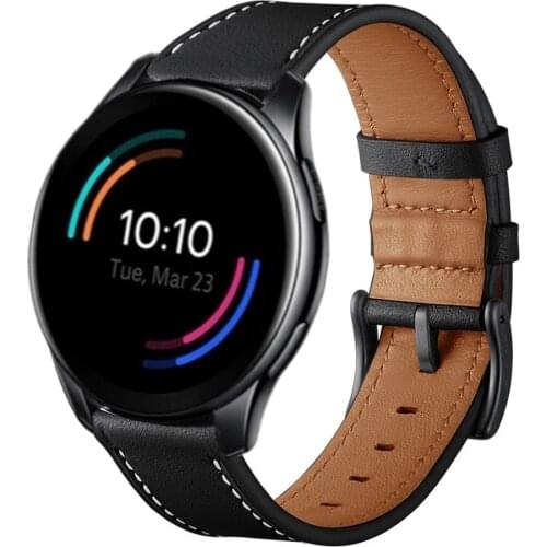 Genuine Leather Strap For OnePlus Watch Smart Watchband For Xiaomi MI Watch Color Replacement Bracelet For VIVO Watch 42mm 46mm