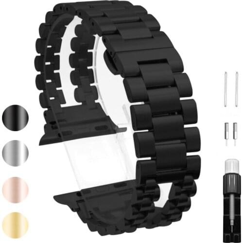 Metal band is compatible with apple Watch 38mm 40mm 42mm 44mm personalized business man/woman band for the iwatchSE/6/5/4/3/2/1