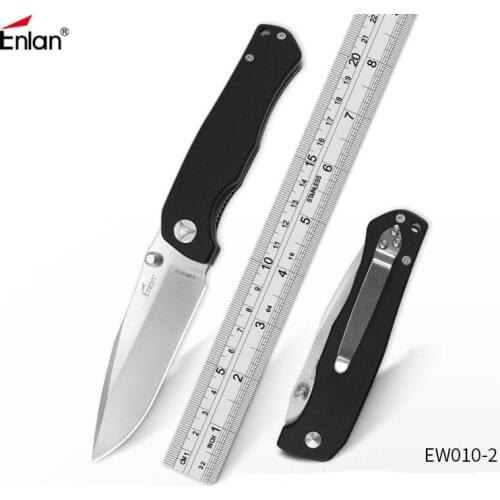 Enlan EW010-2 Folding Knife 8cr13mov Blade Outdoor Camping survival Pocket Knife Utility Tactical Hunting bushcraft EDC tool