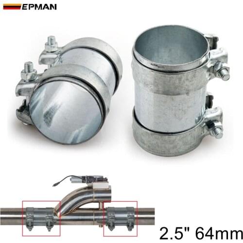 2.5" Exhaust Tube Pipe Connector Joiner 304 SS Clamp Connector 64 mm EPLJG64ST