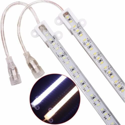 Super Bright Led Bar Light 12V 4014 Hard Rigid Strip 50cm 72LED IP68 Silicon Waterproof Led Bar Strip Lights with DC Connector