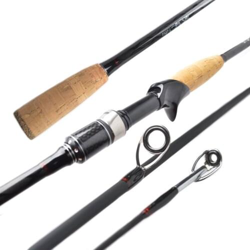TOMA Carbon Fishing Rod 2.1m 2.4m Baitcasting Rod Sea Bass Inshore Fishing Rod 3 Sections Spinning Rod