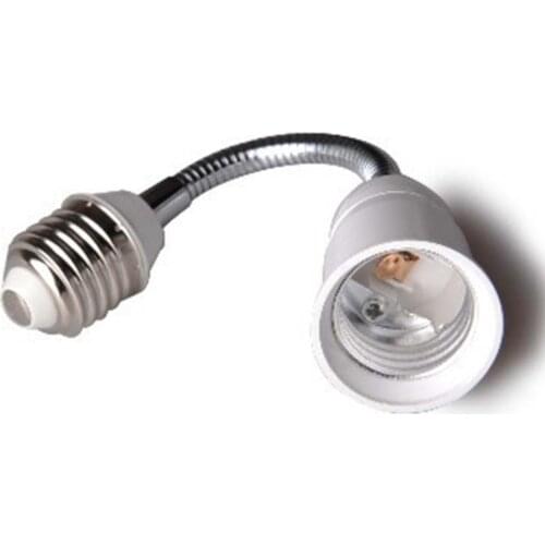 Free Elbow 20/30/40/50/60CM E26 E27 to E27 Lengthened universal tube LED Light Bulb Base Conversion Lamphead Lamp holder Socket