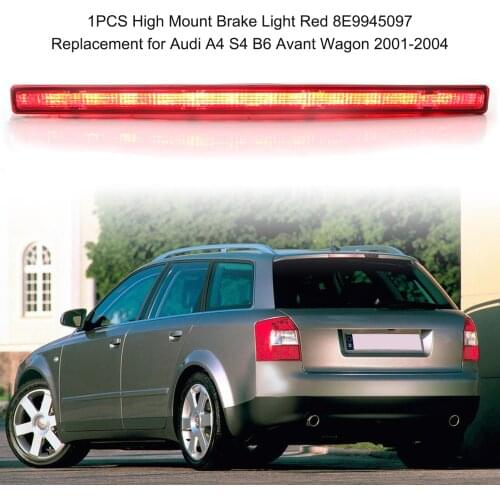 High Mount Brake Light Red 8E9945097 Replacement for Audi A4 S4 B6 Avant Wagon 2001-2004