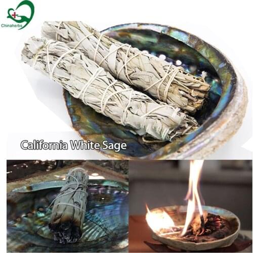 California White Sage Cleansing Purifying Protective Plant Smudging Bundles Air Purification Stick Pure Leaf Smoky