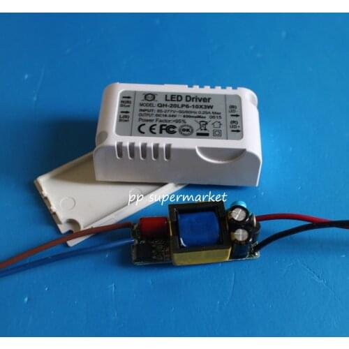 6-10x3w LED Driver, Input ac85-277V, Output dc18-32v 600ma Constant Current Driver For LED Lamp Light Transformer