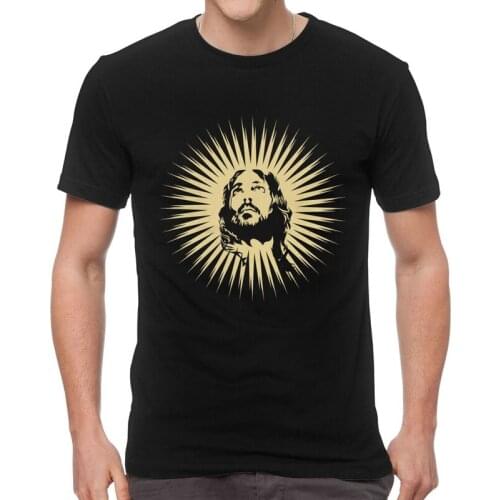Shining Jesus Christ God T-shirt Men Novelty T Shirt Short Sleeve Cotton Christian Faith Tshirt Urban Tee Top