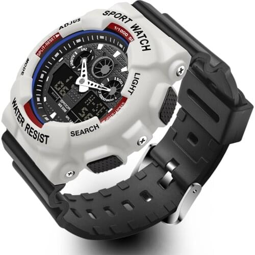 Sanda New Mens Outdoor Sports Electronic Watch Women Fashion Trend Wild Dual Display Digital Waterproof Female Quartz Watches