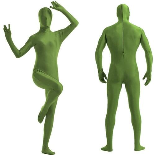 Kid Adult Army Green full body Unisex Spandex Bright 2nd Skin Zentai Costumes Bodysuit Unitard leotard