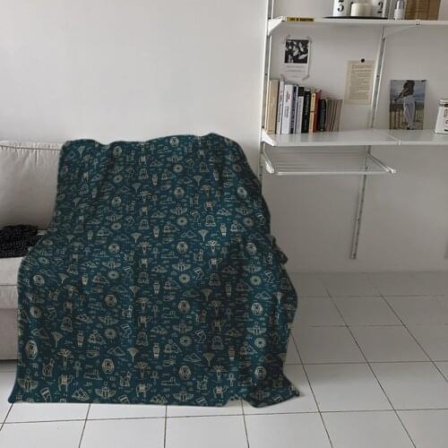 Home Soft Blankets Texture Egypt Pattern Adult Children Bedroom Bed Sofa Throw Blankets Office Warm Air Conditioning Quilt