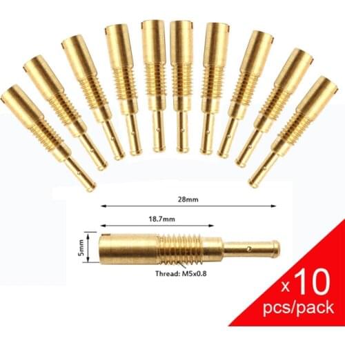 10pcs Carburetor Pilot Jet M5 Slow jet idle jet 5x0.8mm Thread 35,38,40,42,45,48,50,52,55,60 Slow Jet KEIHIN Injector Nozzle