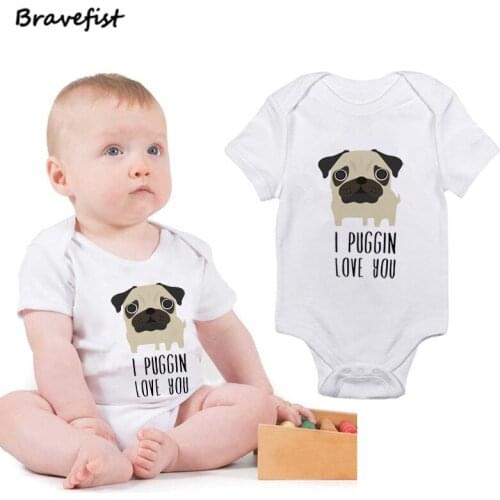 Bodysuits Cotton Toddler Boys Girl Jumpsuit Newborn Clothes Short Sleeve Infant Summer Baby Bodysuit Dog Ropa Kids Clothes 0-2Y