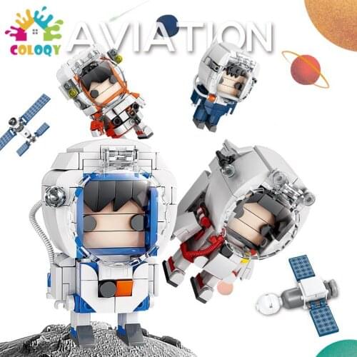 NEW Blocks Space Exploration Mini Building Blocks Astronaut Figures Rocket Bricks Educational Toys For Kids Birthday Gifts