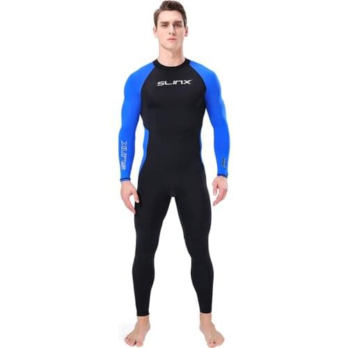 Men Wetsuit Full Body Diving Suit Quick Dry UV Protection Underwater Swim Surf Diving Suit Back Zip Long Sleeve Wetsuit