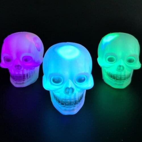 Halloween Skull Head Lamp LED Electronic Night Light Color Changing for Halloween Lights Party Decoration Gift Holiday