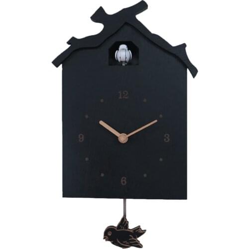 Cuckoo House Wall Clock Swinging Pendulum Wallclock Watch for Living Room Dining Room Kids Bedroom Decoration