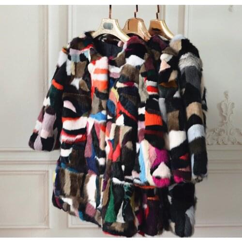 Real natural genuine mink fur coat women winter warm jacket ladies fashion colorful outwear custom any size JN513