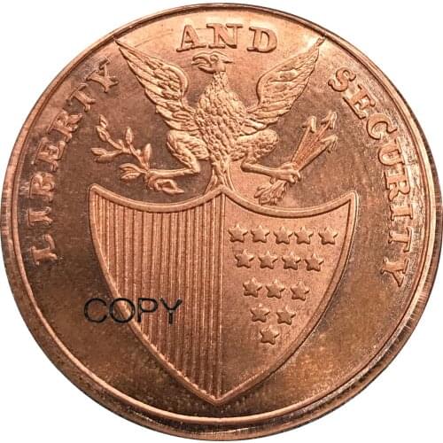 United States 1795 Washington Liberty & Security Penny undated Baker 30 Red Copper Copy coins