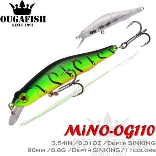 New Slow-sinking Fishing Lure Minnow Mino Bait Weights 9cm 8.8g Tackle Whopper Trolling Lure Articulos De Pesca Fake Fish Lures