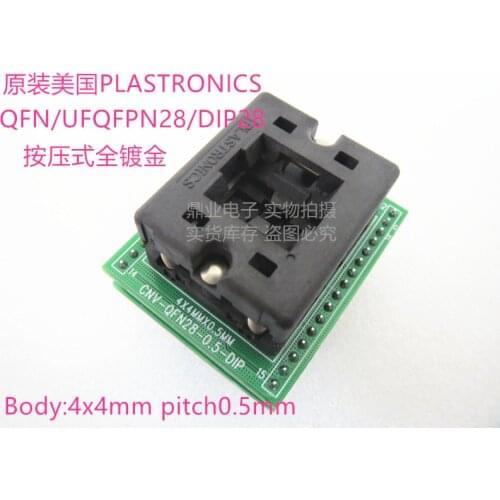 Opentop STM32F103 QFN28 4*4mm pitch 0.5mm IC Burning seat Adapter testing seat Test Socket test bench