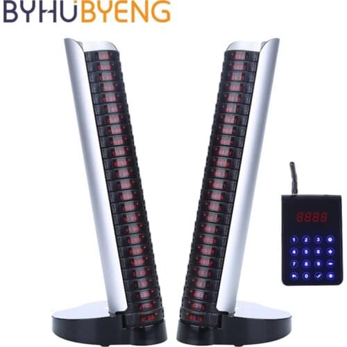 BYHUBYENG 50pcs Restaurant Pager System Wireless Buzzer System Video Demo CE FCC Full Water-proof Certified FM Receiver Paging