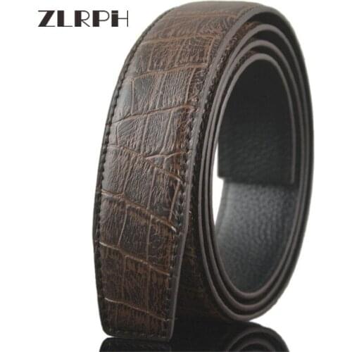 ZLRPH Mens leather belt buckle personality automatic belts leisure fashion pure bovine leather pants waistband