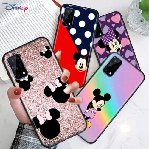 Silicone Cover Cute Mickey Mouse For Realme V15 V5 V3 Q2 Q2i X50 X7 X3 superzoom X2 C17 C15 C12 C11 C3 C2 Pro 5G Phone Case