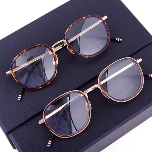 Thom Brand Retro Square Acetate Alloy Glasses Frame for Men and Women TB906 Eyeglasses Myopia Reading Eyewear Prescription Gafas