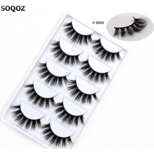SOQOZ Eyelashes 3D Mink Eyelashes Luxury Handmade Mink Lashes Natural Long Eye Lashes Fluffy False Lash Eye cosmetics