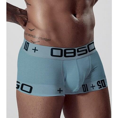 Fashion Boxer Men Cotton Hottest Style Comforable Panties Set Gay Sexy Underwear Man Breathable 6 Macaroon Colors Light Stripe