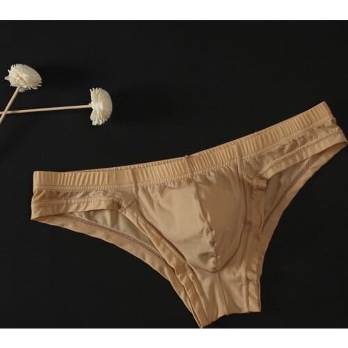 Mens Sexy Briefs Transparent Low-Waisted Soft Cozy Breathable Bulge Pouch Underpants Briefs white/black/pink underwear