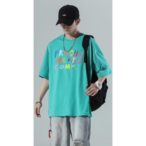 Street Hip Hop T- Shirt Mens Summer Fashion Tshirts Casual Black Mens High Quality 100% Cotton Funny Print Short Sleeve Tees