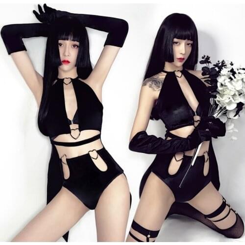 2019 Womens Jazz Dance Shorts Costumes While Lady Black Sexy Slim Underwear Pole Dance Clothing Club DJ Performance DQT1140