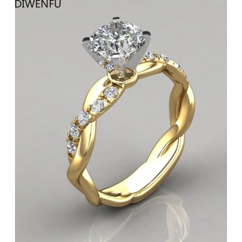 Soild 14K Yellow Gold 2 Carat Diamond Rings for Women 2021 Fashion Pure Jewelry Bizuteria Gemstone Anillos De Wedding Rings