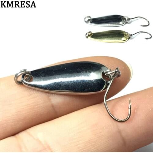 1pcs Metal Sequin Fishing Baits 3cm 3g Silver Gold Spoon Treble Hook Hard Lure Fishing metal small spoons fishing lures Tackle