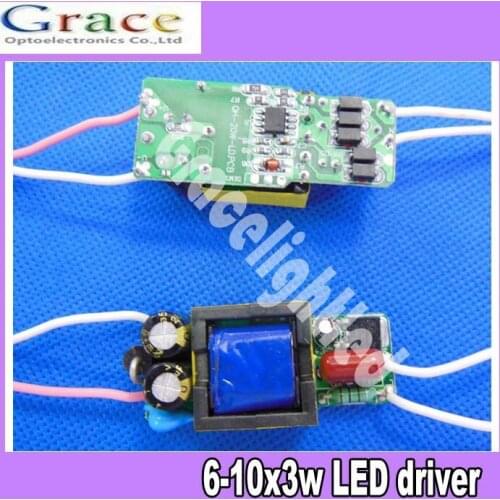 10pcs/lot Inside LED Driver Lighting Transformers 85-265v for 6-10X3W LED Lamp Driver ,6x3W,7x3W,8x3W,9x3W,10x3W for LED bulb