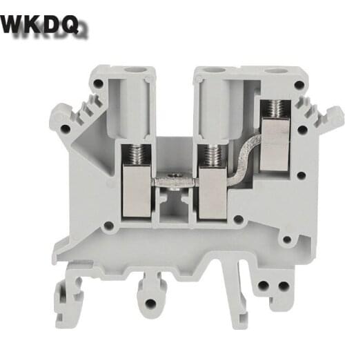 10pcs UK-5-TWIN UK 5 One In Two Out Multi-Conductor Screw Terminal Block For Din Rail Connector UK5