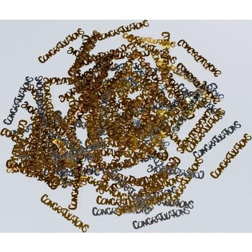 150g Congratulations Gold Silver Foil Confetti PVC Birthday Wedding Party Anniversary Event Decorations Sprinkles Table Scatter