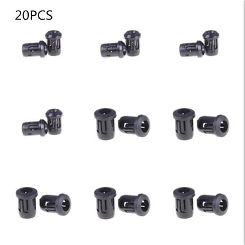 20pcs 3mm/5mm/8mm/10mm Black Plastic Lamp LED Diode Holder Black Clip Bezel Socket Mount